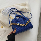 Square Pu Leather Shoulder Bag Chain Messenger Handbag