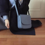 Cream Small Square Bag Messenger Retro College