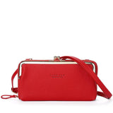 Matte Leather Crossbody Bag for Women, Shoulder Messenger Handbag