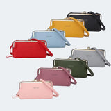 Matte Leather Crossbody Bag for Women, Shoulder Messenger Handbag