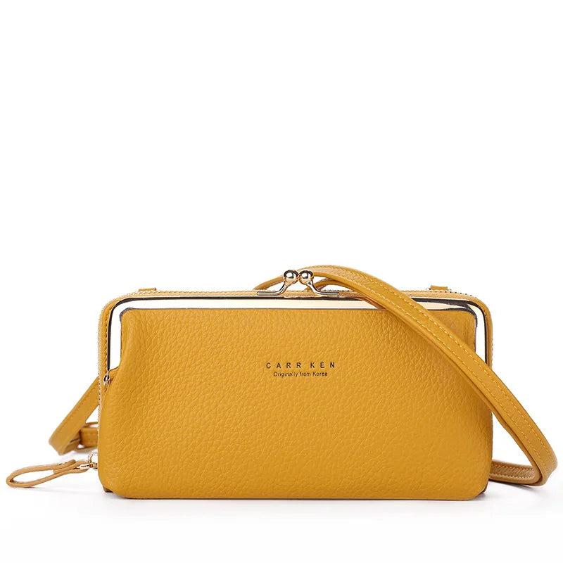 Matte Leather Crossbody Bag for Women, Shoulder Messenger Handbag