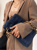 Chain Underarm Bag Soft Oxford Cowboy Bags for Women