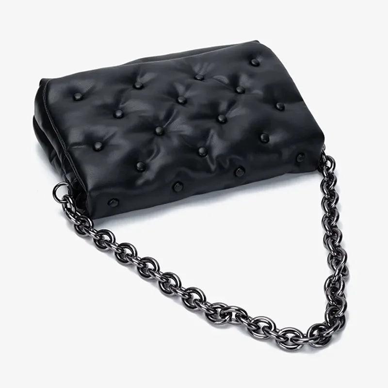 Chain Underarm Bag Soft Oxford Cowboy Bags for Women