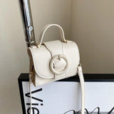 Round Buckle Crossbody Bags For Women Small Handbag Female Tote Bag