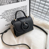 Round Buckle Crossbody Bags For Women Small Handbag Female Tote Bag