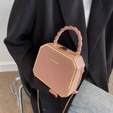 PU Leather Crossbody Bag with Short Rope Handle for Women