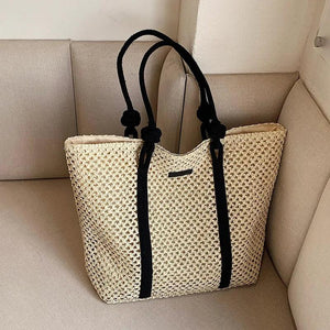 Summer Straw Woven Beach Bag Women Shoulder Travel Handbag