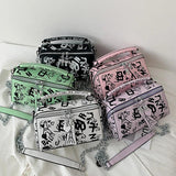 Graffiti Crossbody Bag for Women, Leather Shoulder Handbag Purse