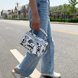 Graffiti Crossbody Bag for Women, Leather Shoulder Handbag Purse