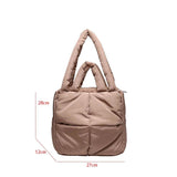 Large Nylon Shoulder Bag Winter Space Down Cotton Handbag Ladies Puff Bag