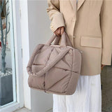 Large Nylon Shoulder Bag Winter Space Down Cotton Handbag Ladies Puff Bag