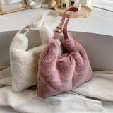 Plush Autumn Winter Messenger Bag Large Capacity One-Shoulder Western Wild