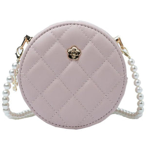 Round Small PU Leather Crossbody Bags for Women Ladies Handbags and Purse