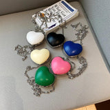 Women Loving Heart Chain Purse Clutch Bag