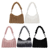 Soft Fluffy Underarm Bag for Girls Winter Traveling