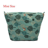 Mini Floral Border Lining Print Inner Zipper Pocket For O bag