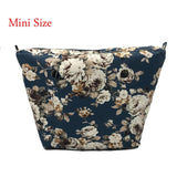 Mini Floral Border Lining Print Inner Zipper Pocket For O bag