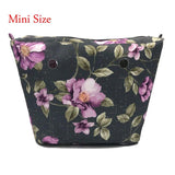 Mini Floral Border Lining Print Inner Zipper Pocket For O bag