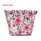 Mini Floral Border Lining Print Inner Zipper Pocket For O bag