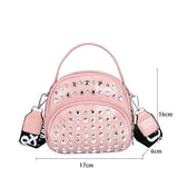 Mini Shoulder Bag Women Soft PU Leather Tote Handbags Rivet Crossbody Messenger