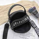 Mini Shoulder Bag Women Soft PU Leather Tote Handbags Rivet Crossbody Messenger
