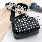 Mini Shoulder Bag Women Soft PU Leather Tote Handbags Rivet Crossbody Messenger