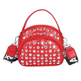 Mini Shoulder Bag Women Soft PU Leather Tote Handbags Rivet Crossbody Messenger