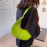 Autumn Candy Color Underarm Handbag for Girls