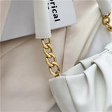 PU Cloud Bag Soft Leather Pleated Shoulder Crossbody Purse Clutch Bags