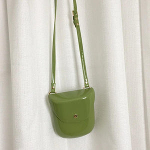 Spring PVC Handbags Women Shoulder Strap Bag For Female Glossy Hasp Phone Bag