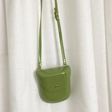 Spring PVC Handbags Women Shoulder Strap Bag For Female Glossy Hasp Phone Bag