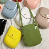 Spring PVC Handbags Women Shoulder Strap Bag For Female Glossy Hasp Phone Bag
