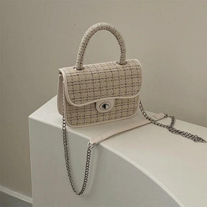 Women's Chain Shoulder Bag Crossbody Small Square Bag Top-handle Purse