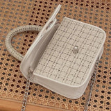 Women's Chain Shoulder Bag Crossbody Small Square Bag Top-handle Purse