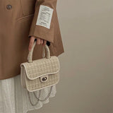 Women's Chain Shoulder Bag Crossbody Small Square Bag Top-handle Purse