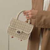 Women's Chain Shoulder Bag Crossbody Small Square Bag Top-handle Purse