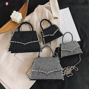 Small Tote Bag PU Leather Women Purses Handbag Chain Shoulder Bag