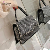 Small Tote Bag PU Leather Women Purses Handbag Chain Shoulder Bag