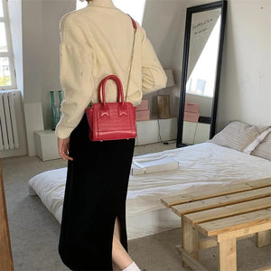 Crocodile Pattern Shoulder Bag Vintage Handbag Mini Purse