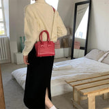 Crocodile Pattern Shoulder Bag Vintage Handbag Mini Purse