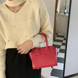 Crocodile Pattern Shoulder Bag Vintage Handbag Mini Purse
