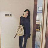 Beach Bag Cross-Body Crochet Straw Hand Woven Women