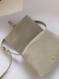 Matte Leather Shoulder Messenger Bag College Style Girls Student Crossbody Bag