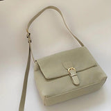 Matte Leather Shoulder Messenger Bag College Style Girls Student Crossbody Bag