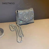 Women Diamond Handbag Rhinestone Bag Dinner Bag Full Diamond Underarm Bag