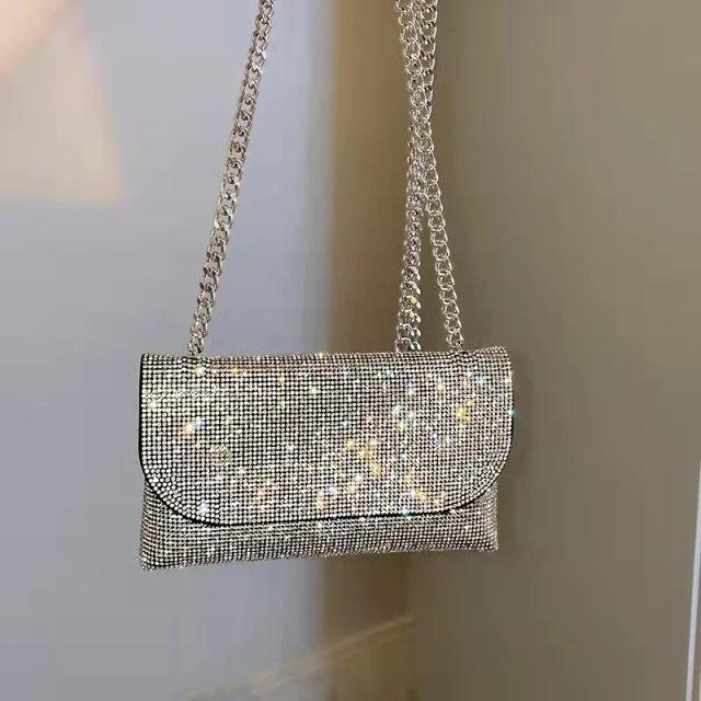 Women Diamond Handbag Rhinestone Bag Dinner Bag Full Diamond Underarm Bag