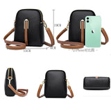Women's Mini Leather Crossbody Bag Phone Pouch Casual Shoulder Purse