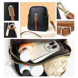 Women's Mini Leather Crossbody Bag Phone Pouch Casual Shoulder Purse