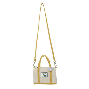 Plush Mini Messenger Bag Retro Style Diagonal Shoulder Bag