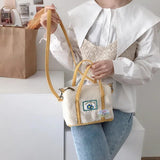 Plush Mini Messenger Bag Retro Style Diagonal Shoulder Bag